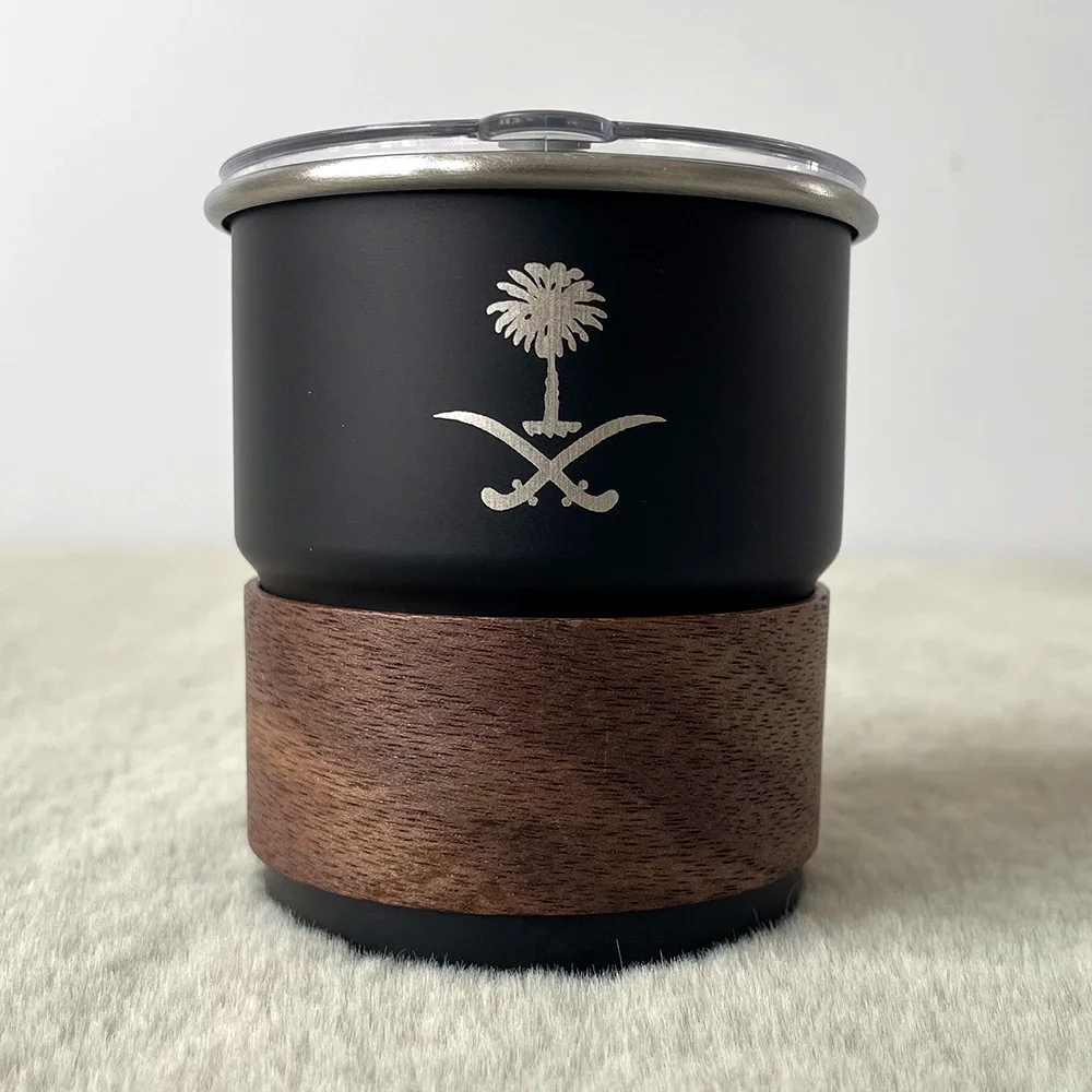 

Национальная эмблема Саудовской Аравии с логотипом 300 мл, кружка для кемпинга, чашка из нержавеющей стали, кофейня, ресторан, чашка, оптовая продажа