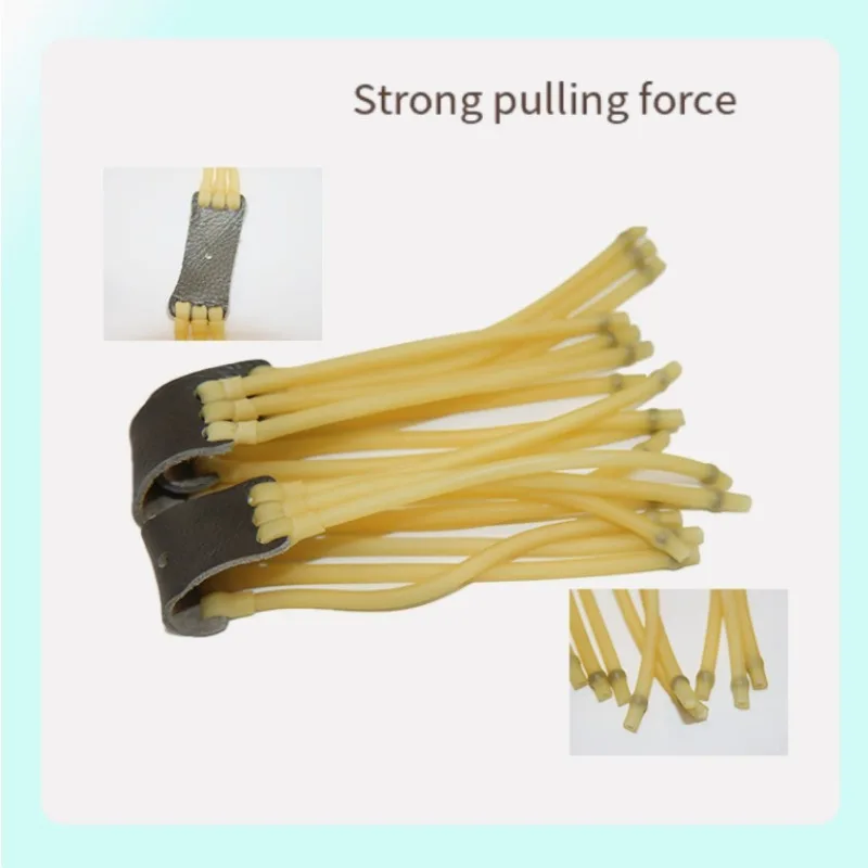 3050 5Pcs Elastic Band Leather Rubber Band Latex Powerful Catapult Replacement Outdoor Hunting Shooting Tube Sling Elastic