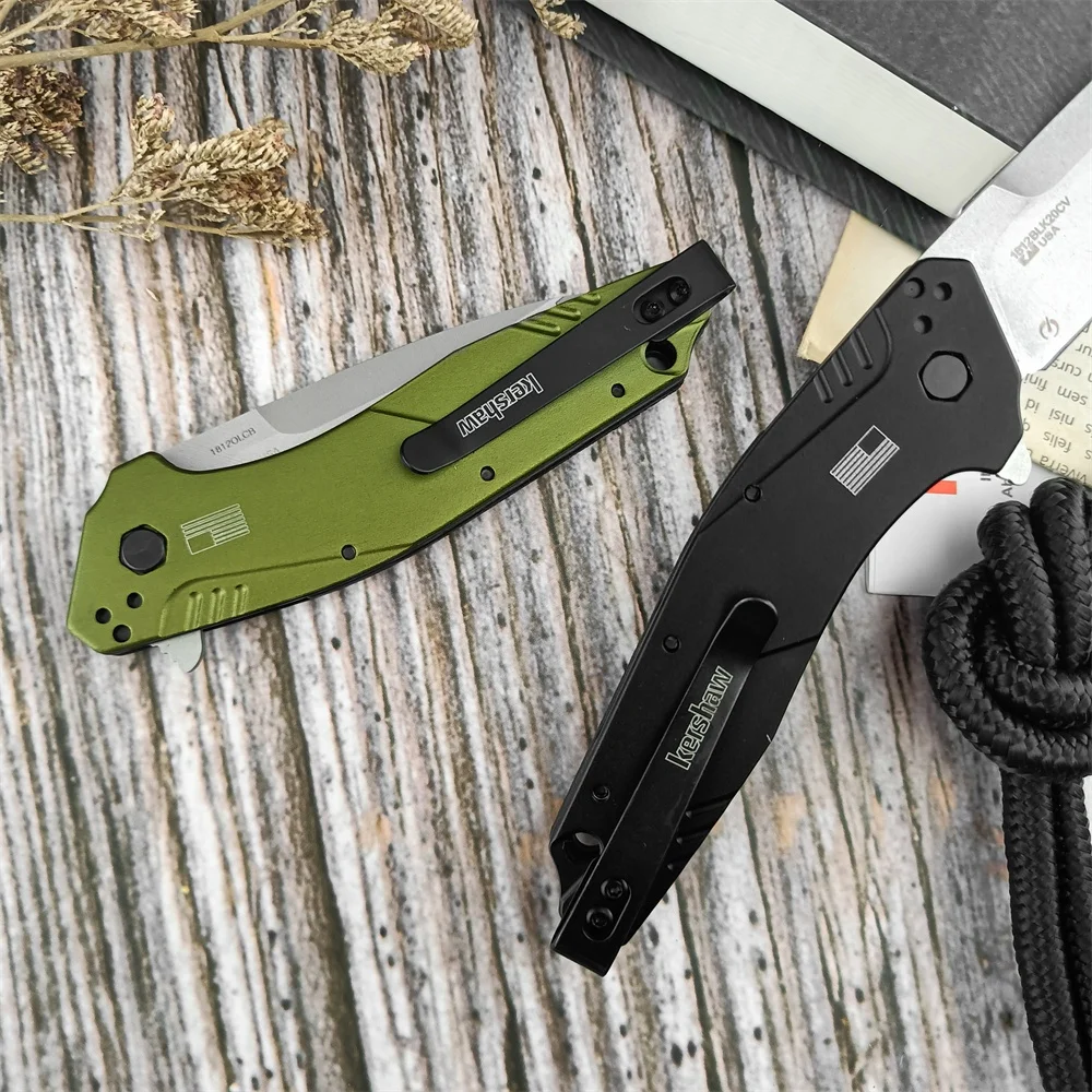 KS Dividend 1812OLCB Combat Pocket Knife D2 Blade Aluminum Handle Flipper Assisted Folding Knives EDC Outdoor Hunting Tool