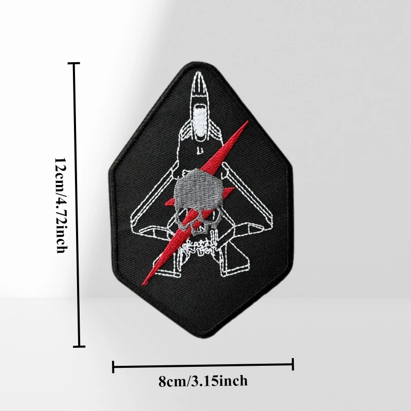 Crânio remendo bordado em roupas aeronaves táticas moral crachá gancho loop remendos militares mochila adesivos braçadeira