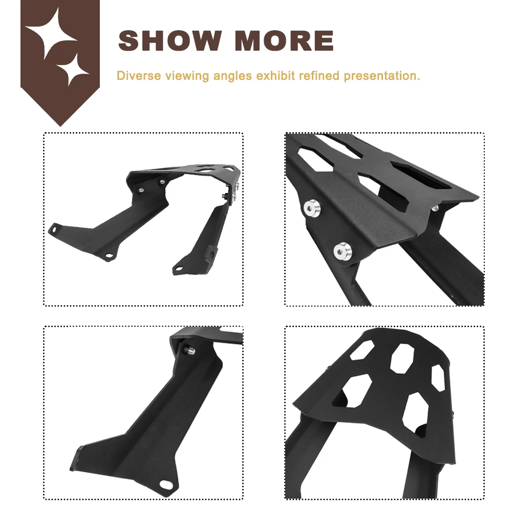 รถจักรยานยนต์ด้านหลังกล่องท้ายกระเป๋าเดินทางRack Bracket Cargoชั้นวางกล่องด้านบนสําหรับBMW F900R F900XR F 900R 900XR 2019-2023