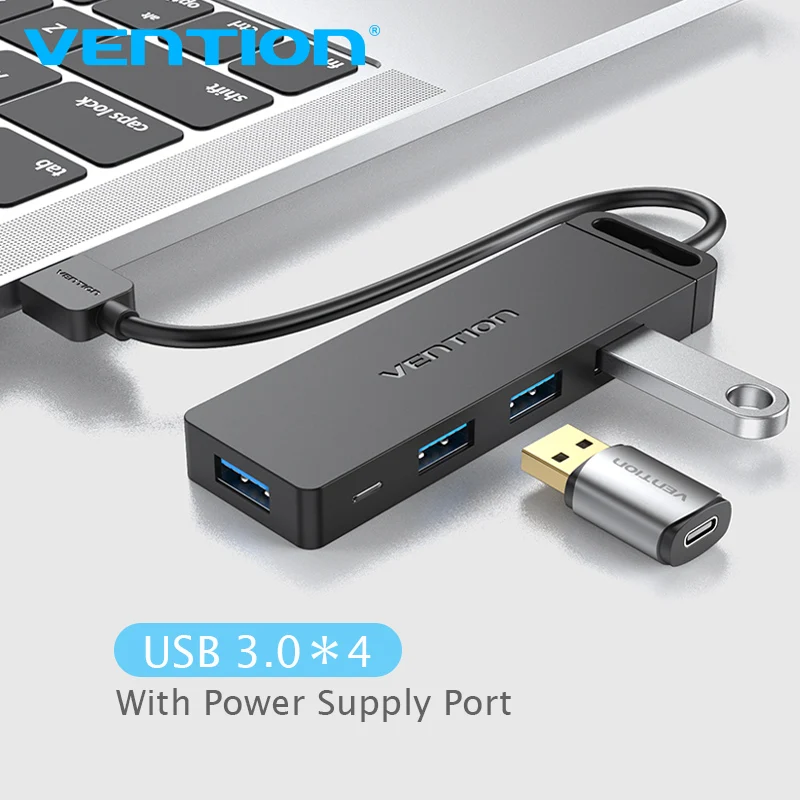 Vention USB 3.0 HUB 4 Port Adapter Multi USB 2.0 Splitter High Speed OTG for Macbook PC Computer Accessories USB Type-C Hub New