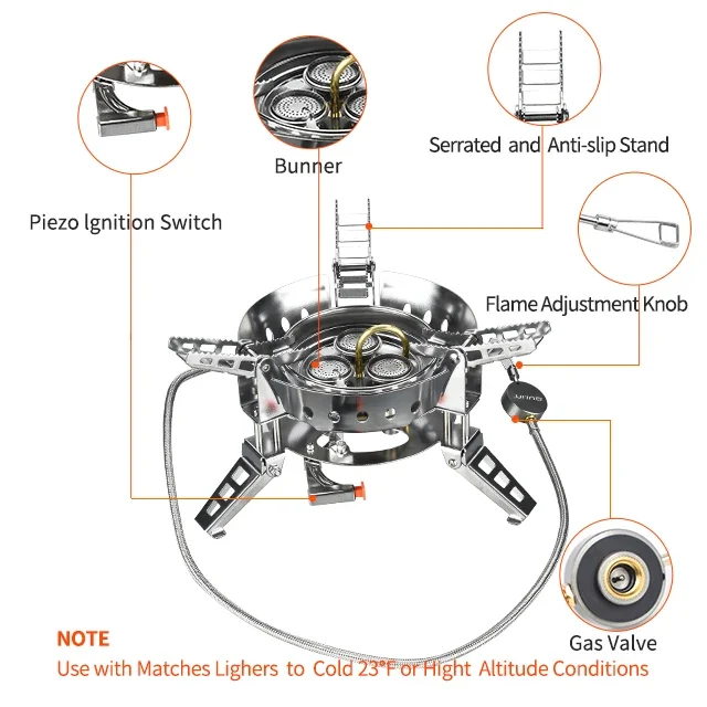 Outdoor Backpacker Camping Stove Gas Cooking Portable Gas Stove And Cylinder