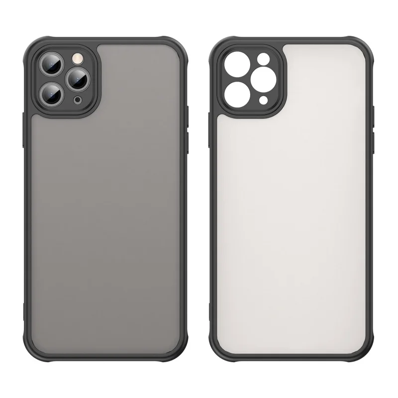 غطاء صلب مضاد للصدمات لهاتف آيفون 11 برو ماكس، حافظة صلبة بلوري من مادة البولي يوريثان الحراري بحافة ناعمة لهاتف آيفون 11 برو ماكس