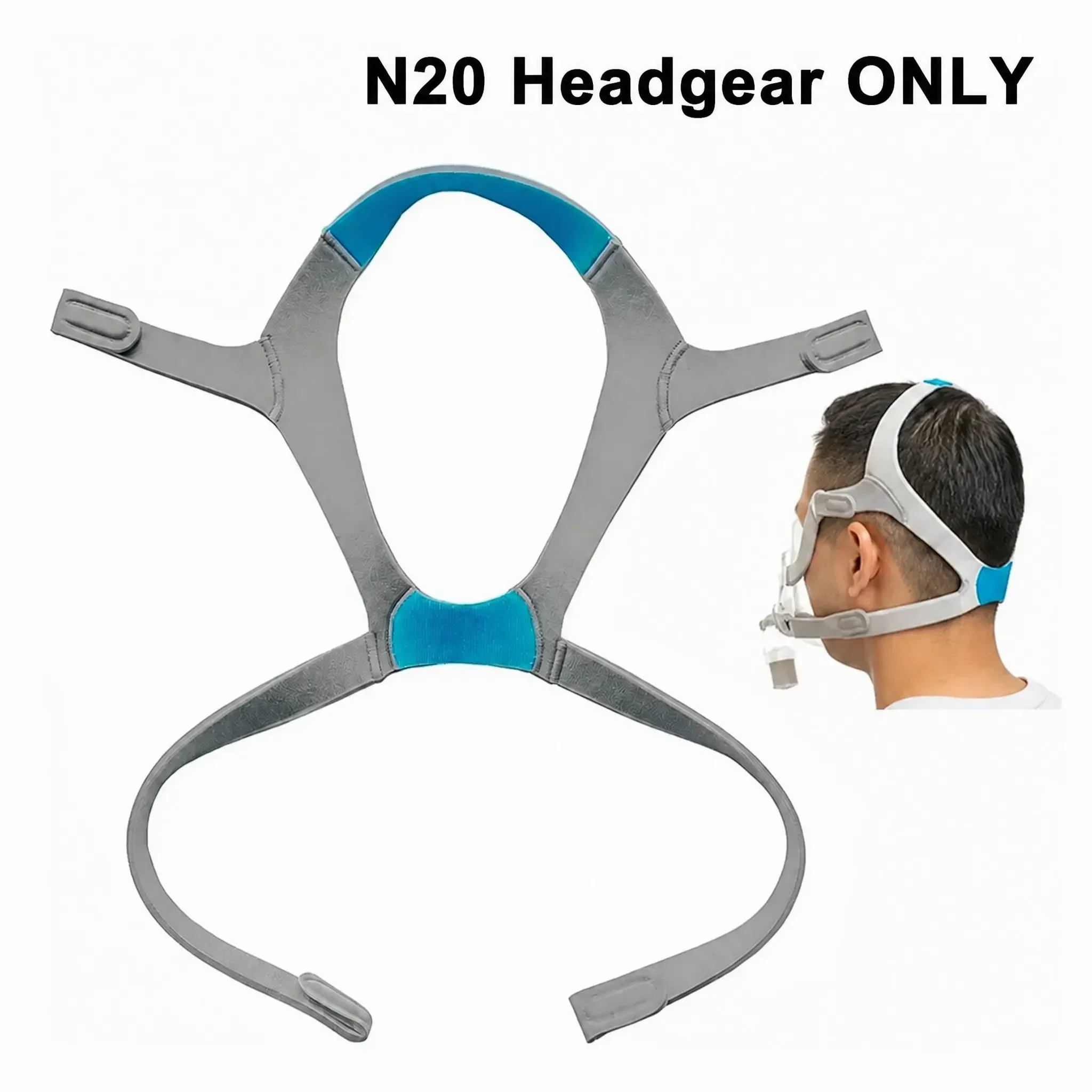 1Pcs Replacement ResMed AirFit N20 AirTouch N20 Nasal Mask Headgear- Soft Comfortable Unisex CPAP Headgear Strap