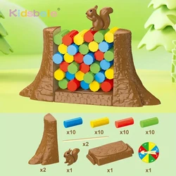 Children Balance Tower Board Game Stacking Blocks Puzzle Toy Family Games Save The Collapsing Squirrel For Toddlers Ages 3+