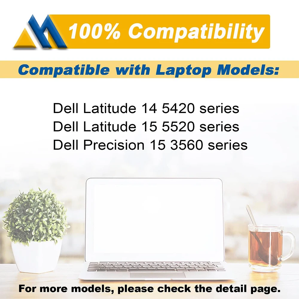 63Wh RJ40G Laptop Battery for Dell Latitude 15 5520 Latitude 14 5420 Precision 15 3560 Series M033W 075X16 01K2CF WY9DX P137G