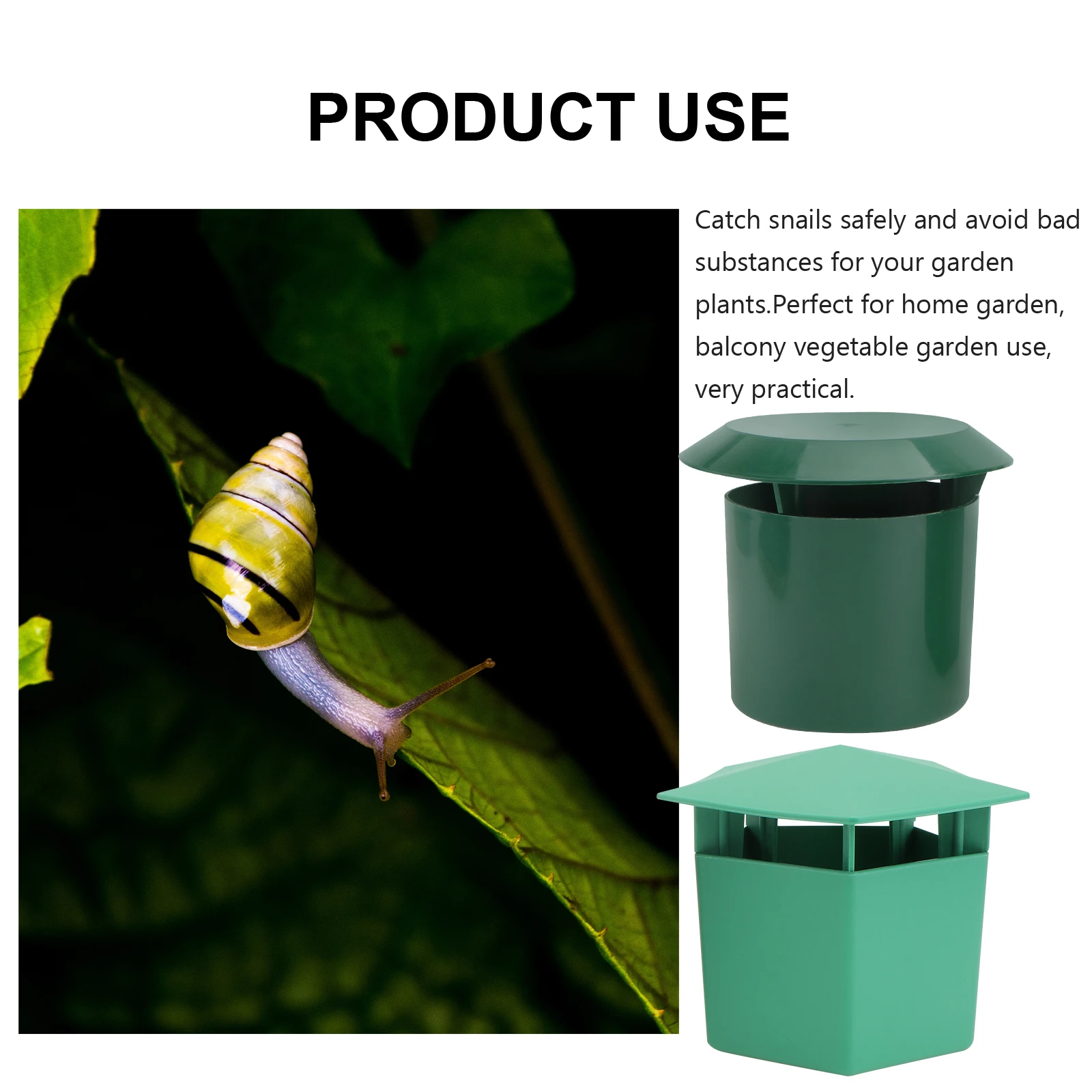 

2 PCS Snail Trap Snails Cage Gardening Tool Container Plastic Traps Simple Catchers