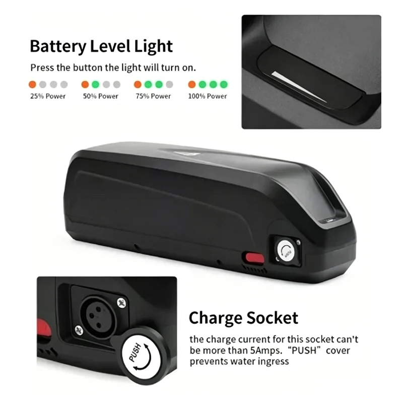 Hailong Battery Pack 36V 48V 52V 12Ah 15Ah 17Ah Electric Bicycle for Bafang BBS02 BBS03 BBSHD Motor Hailong Battery - view 2