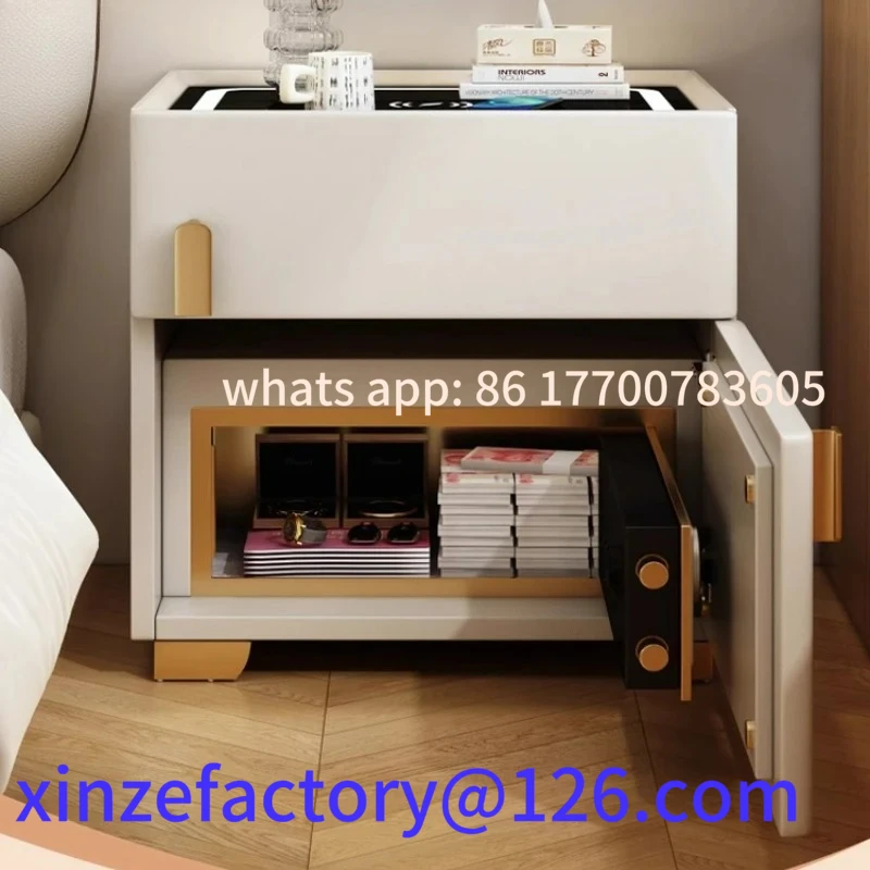 Customizable HXL Smart Bedside Safe Integrated Household Multifunctional Light Luxury Charging Locker