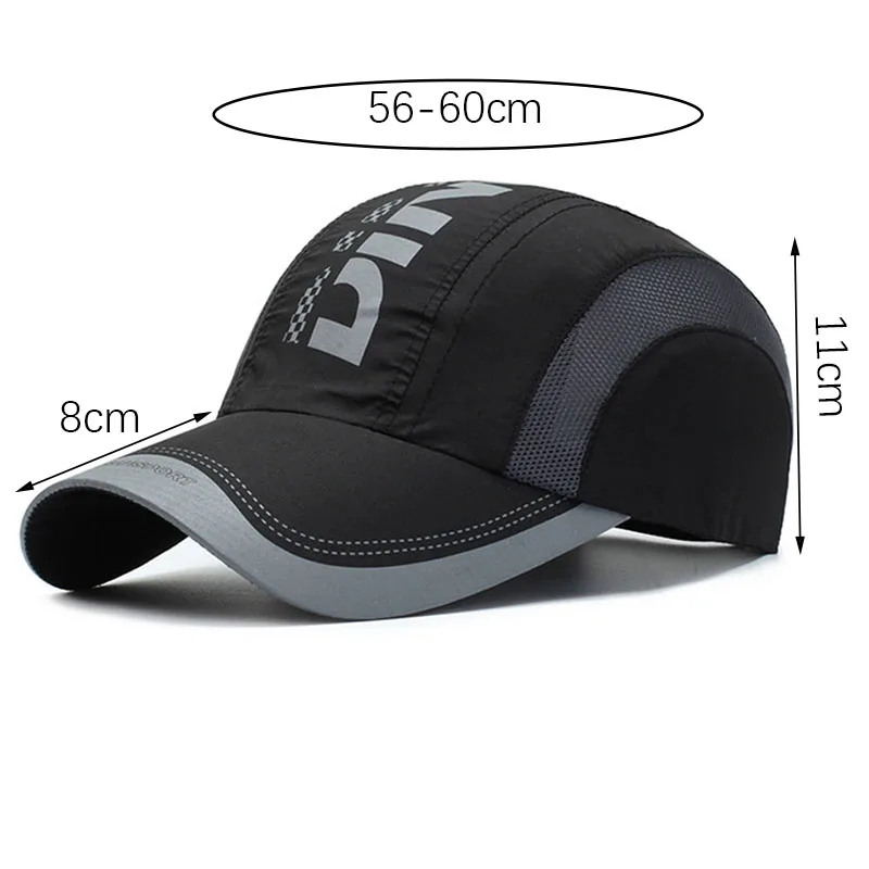 Summer Men Women Sports Running Baseball Cap Quick Drying Adjustable Waterproof Sun Hat Male Outdoor Fashion Golf Hat Casquette