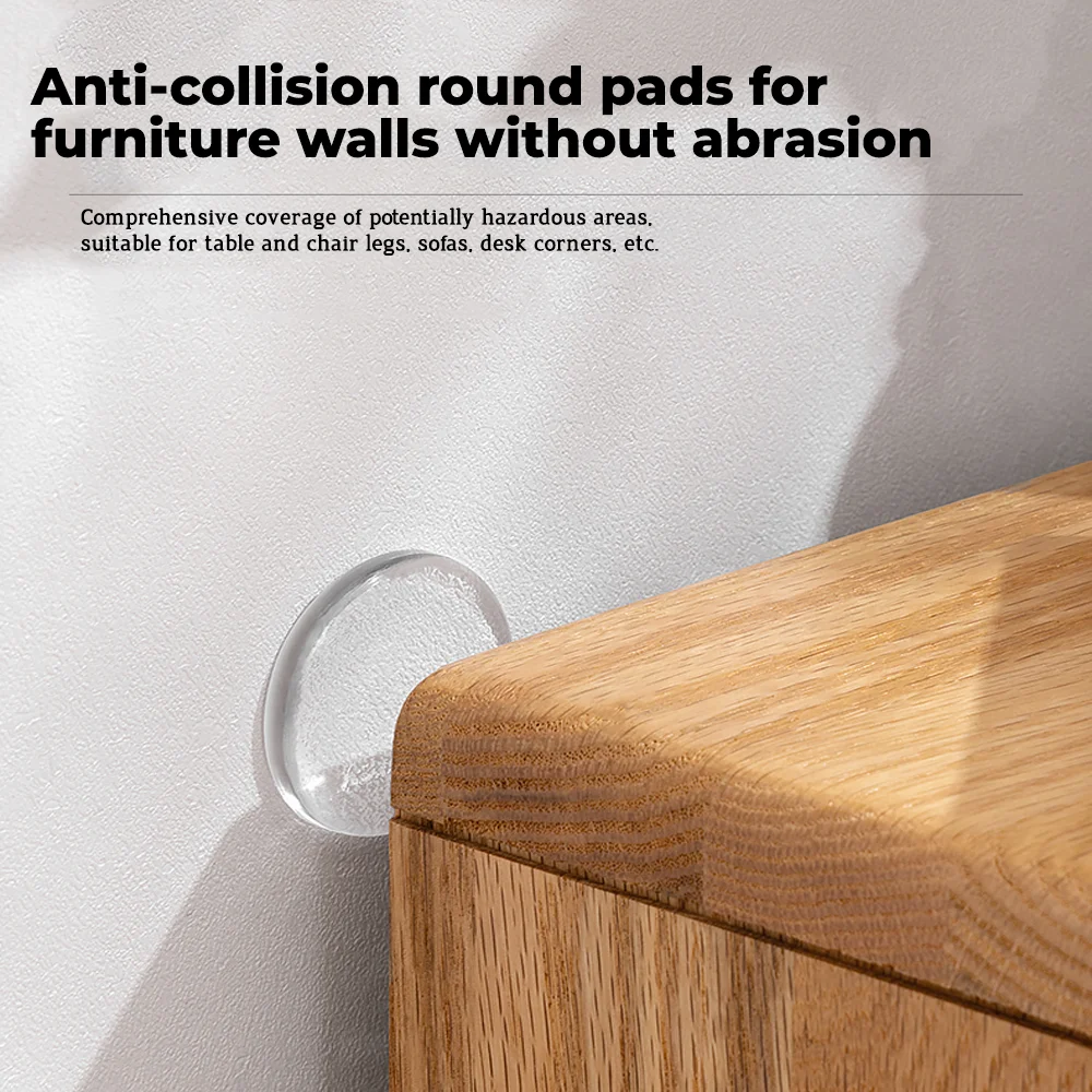 Silent Clear Silicone Door Stopper Bumper Pads,Anti-Collision Adhesive Pads for Proofing, Noise Reduction, Cabinets/Walls,6pcs
