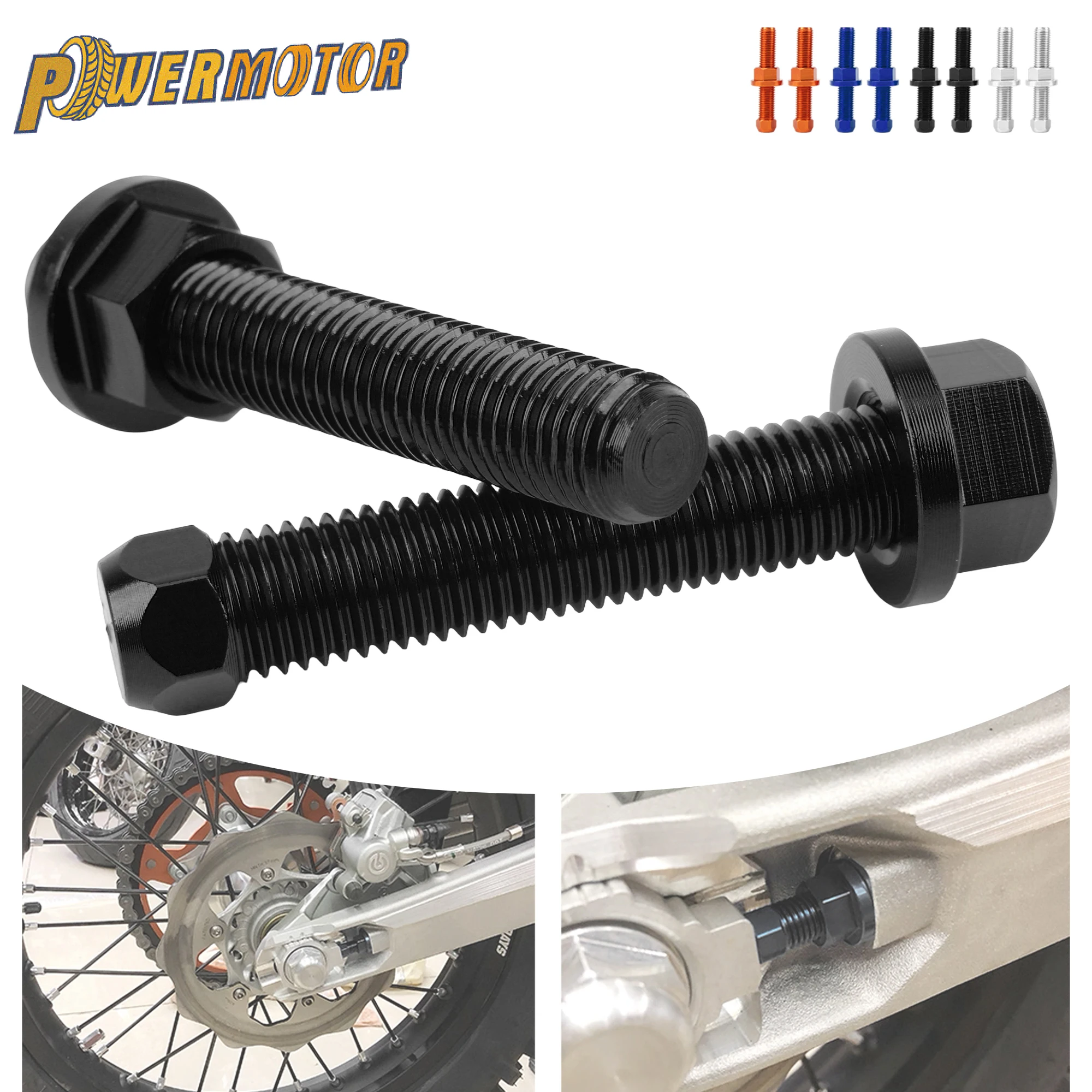 

Motocross CNC Rear Axle Blocks Chain Adjuster Bolt For KTM EXC EXCF SX SXF XC XCF XCW 125 150 250 300 350 450 500 TPI 6 Days