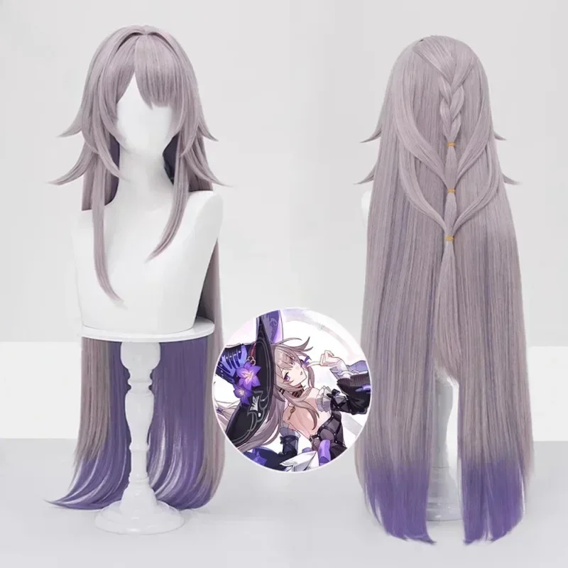 

The Herta Cosplay perruque 95 cm longue droite violet mixte perruque Cosplay Anime Cosplay perruque résistant à la chaleur