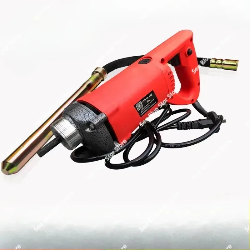 Flat Vibrator Construction Cement Motor Rod 220v Tool, Portable Vibrator Concrete Plug-in