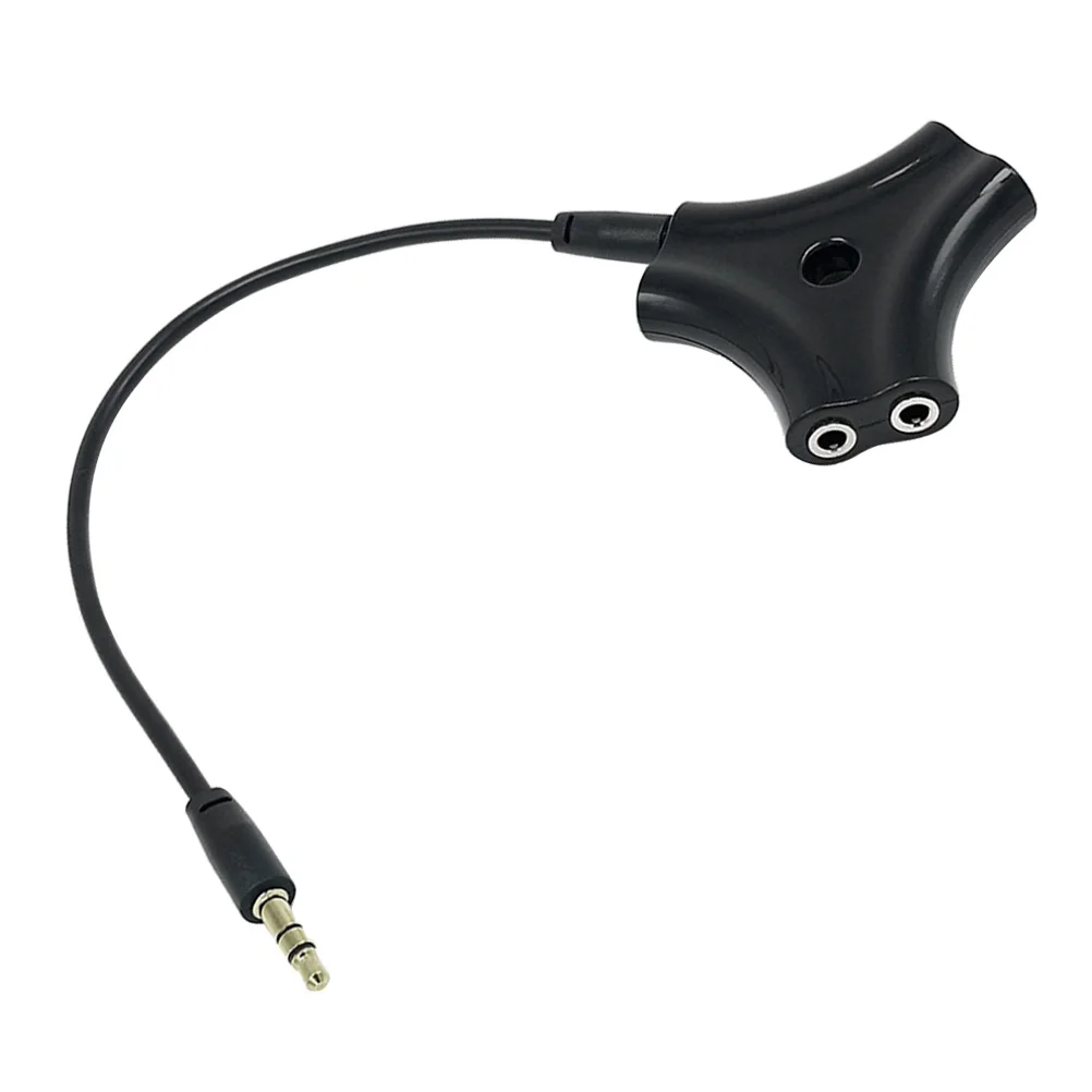 

3.5mm Headphone Earphone Adapter 5 Way Audio Earphone Splitter Adapter Output DJ Style Compatibility Male to Male Plug Cable