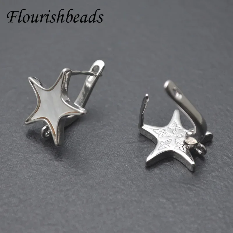 

Натуральная швабра в форме пяти звезд, крючки для сережек, застежка для женщин, аксессуары для изготовления сережек высокого качества «сделай сам»