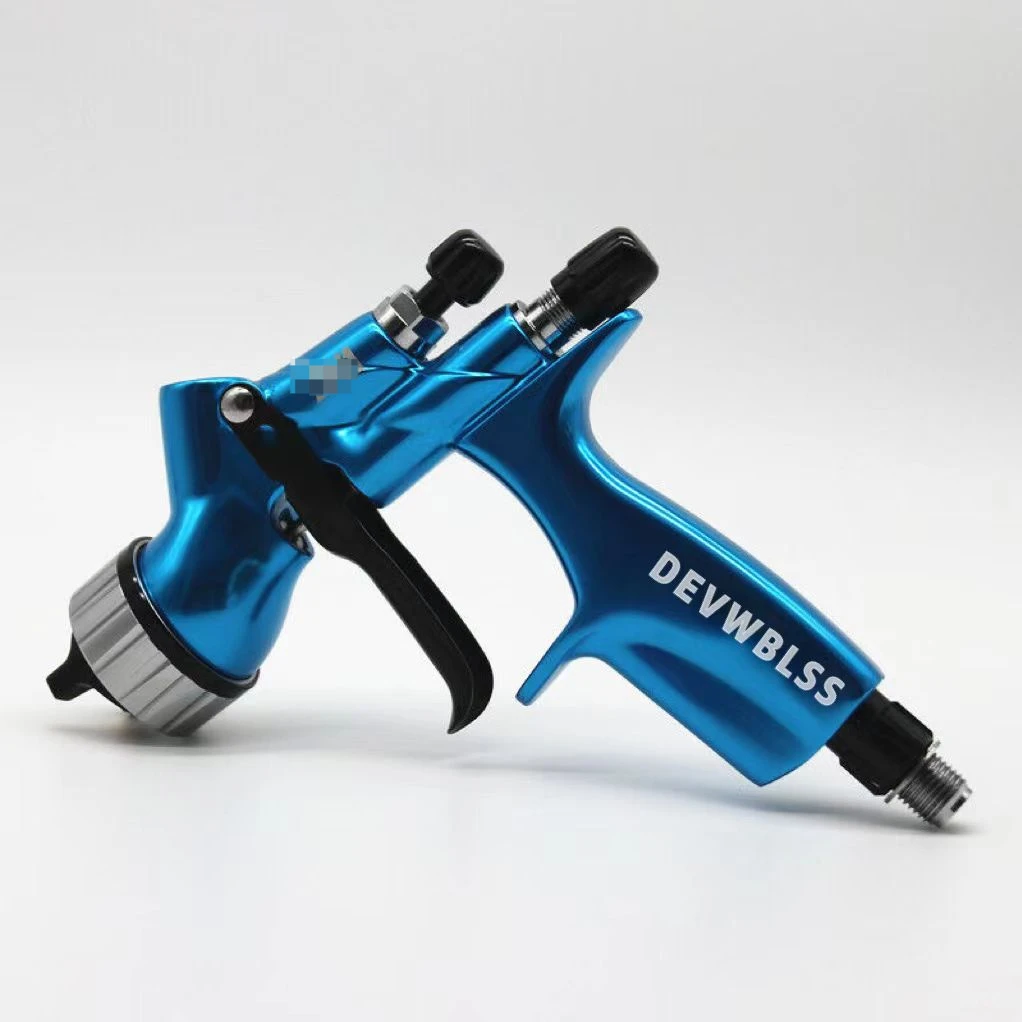 Devwblss Spray Gun HVLP Blue 1.3mm Nozzle Car Paint Tool Pistol 600 ML New(Quick delivery)