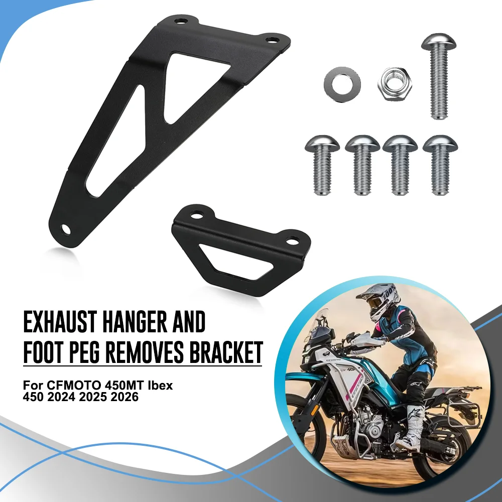 

For CFMOTO 450MT Ibex 450 2024 2025 2026 New Exhaust Hanger And Foot Peg Removes Bracket Foot Peg Removes Exhaust Hanger Bracket
