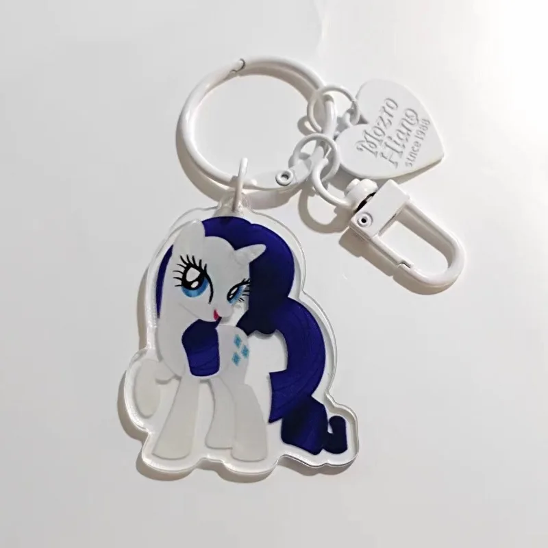 My Little Pony Applejack Ziyue Cartoon Anime Keychain Acrylic Bag Car Key Exquisite and Versatile Girly Heart Decoration Pendant