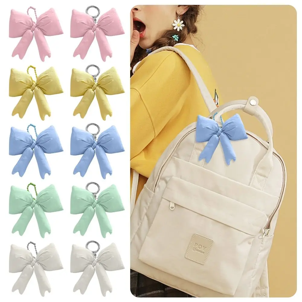 Colored Bow 3D Bow Decoration Cotton Candy Style 3D Design Cotton Candy Keychain Sweet Decoration Cute Charm Cute Keychain