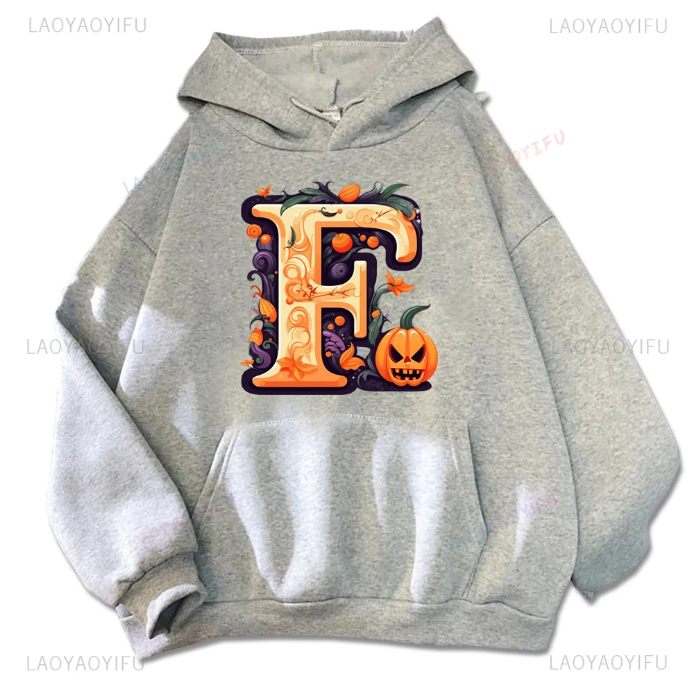 Pumpkin Lamp Graphic Kawaii Cartoon Hallowmas Unisex Hoodie Trick or Treat Warm and Windproof Harajuku Casual Couple Hoodies