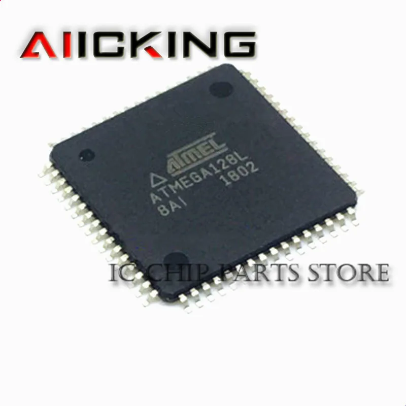 ATMEGA128L-8AI 5pcs/lot ,QFP-64 MCU 8Bit ATmega AVR RISC 128KB Flash 3.3V/5V 64Pin TQFP ,Original IC Chip ,In Stock