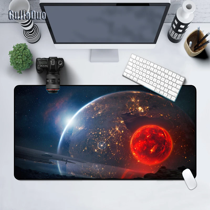 

GuJiaDuo Planet Space Extra Large Art Mouse Pad XXL Natural Rubber Waterproof Non-slip Laptop Table Desk Mat Gaming Accessories