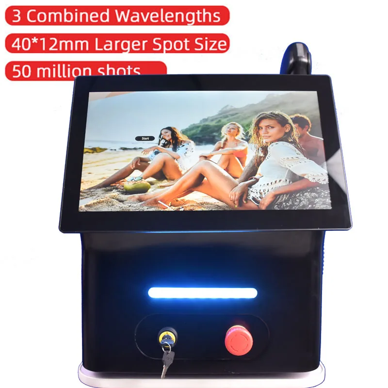 Portable Multi Function 4 Wave Diode  808nm 755nm 1064nm 940nm Hair Removal Machine Permanent Commercial