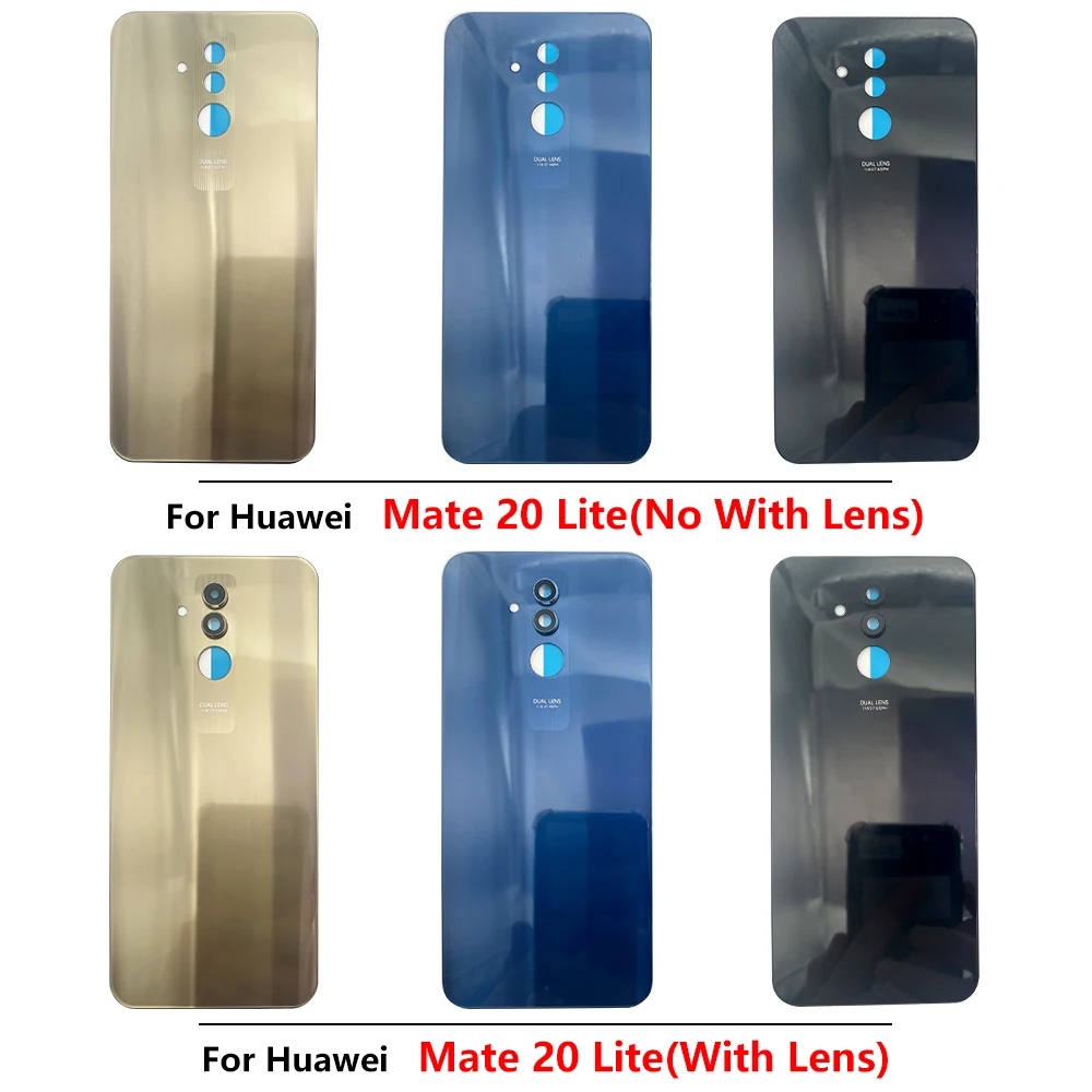 Battery Back Cover Rear Door Replacement Housing Case STICKER Adhesive With Camera Lens For Huawei Mate 20 Lite No Camera Lens image 2
