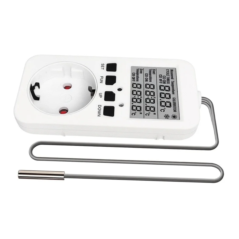 Thermostatic Socket 220V with Timer Function for Automatic Temperature Management of For Heating Cooling Units