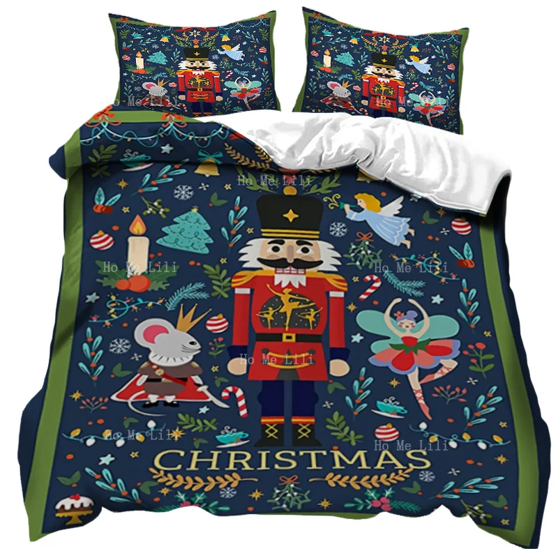 

Christmas Nutcracker Ballet Flower And Soldier Little Mouse Duvet By Ho Me Lili Bedding Set