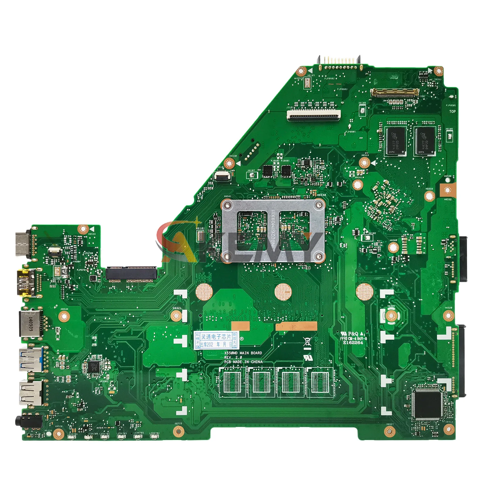 X550MJ เมนบอร์ดแล็ปท็อปสำหรับ ASUS VivoBook Y582M X550M X550MD X552M X550MJ เมนบอร์ดซีพียูเซลเลอรอน 100% ทดสอบ OK เรือเร็ว