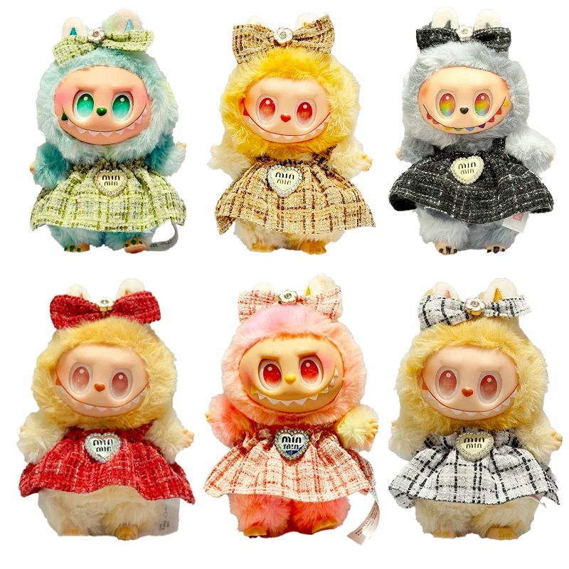 

New Hot 17cm ForLabu Plush Doll Skirt- Adorable Skirt Set for DIY Clothes Accessories Gifts