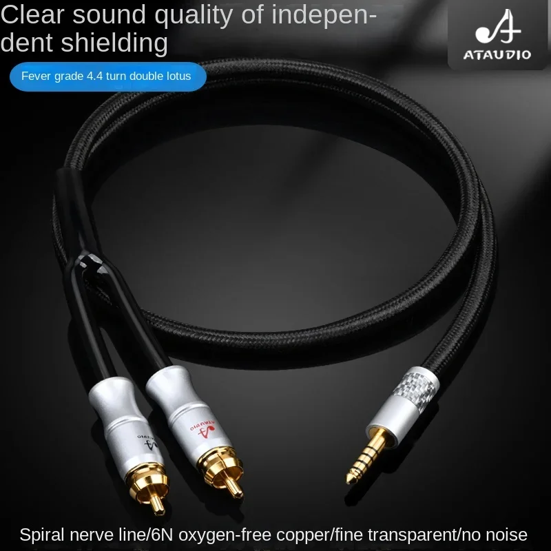 Kabel audio HIFI 6N OFC 4.4mm do 2rca telefonu, komputera HiFi do kabla Audio wzmacniacza 4.4 do podwójnego kabel rca