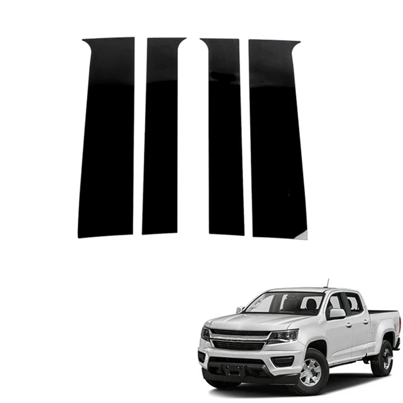 Car Window Pillar Posts For Chevrolet Colorado / For GMC Canyon Crew Cab 2015-2022 Door Trim Cover Decal Stickers