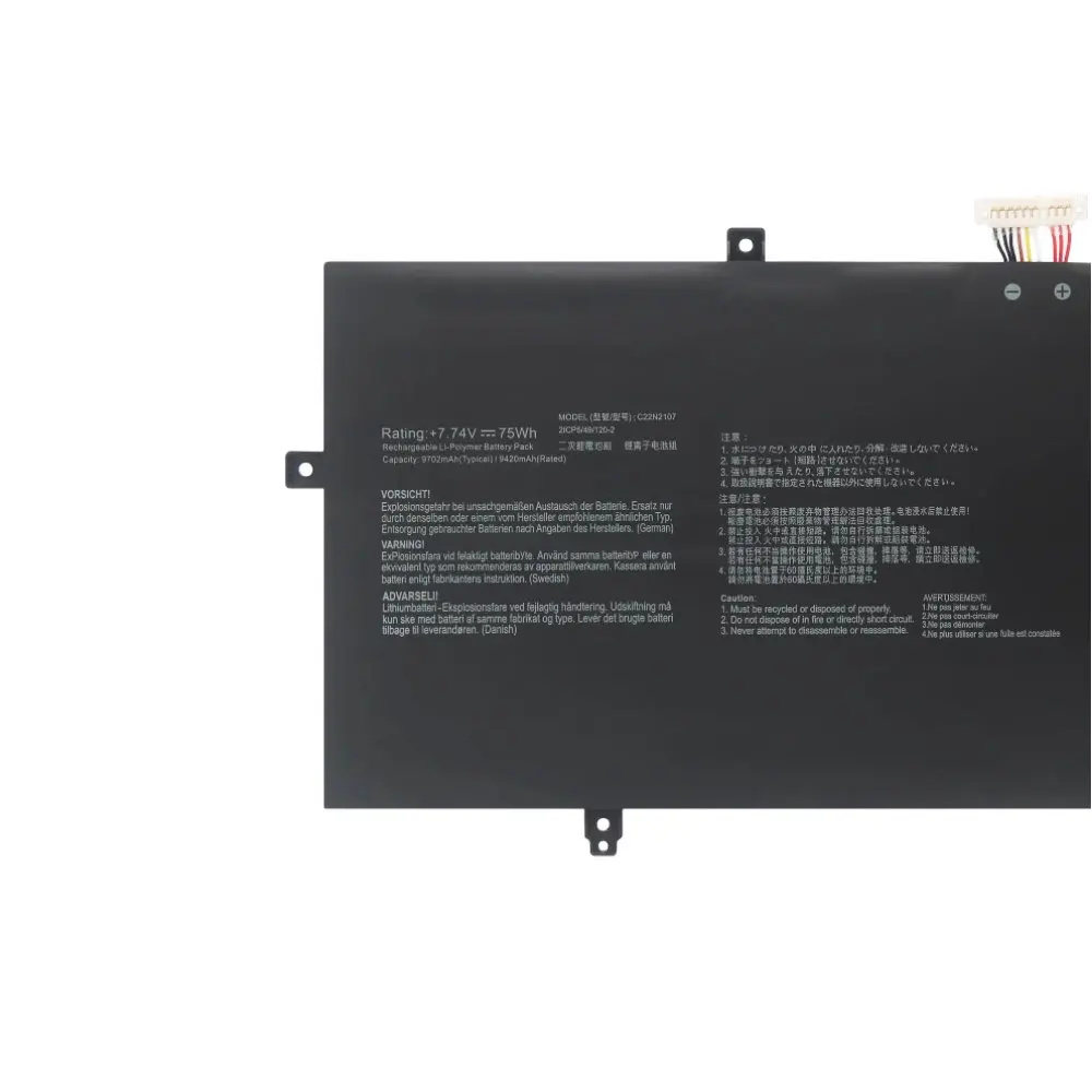 

For Asus ZenBook 14 OLED UM3402 UX3402 UM3402YA UM3402YA-KM096W 7.74V 9690mAh 75Wh C22N2107 0B200-04160000 Laptop Battery