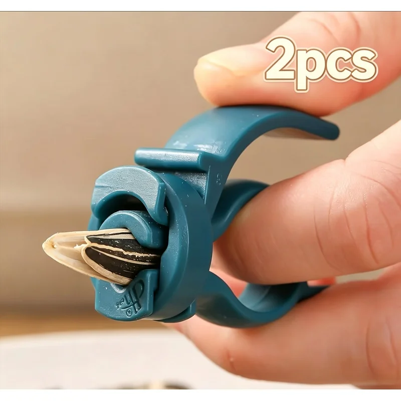 2Pcs Sunflower Seed Cracking Pliers Multi Color Handheld Peeler Easy Use Teeth Hand Protection Tool