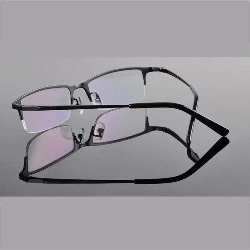 Chashma Titanium Eyeglass Ultra Light Weight Frames Optical Frame Glasses for Men Half Rim Eyeglasses