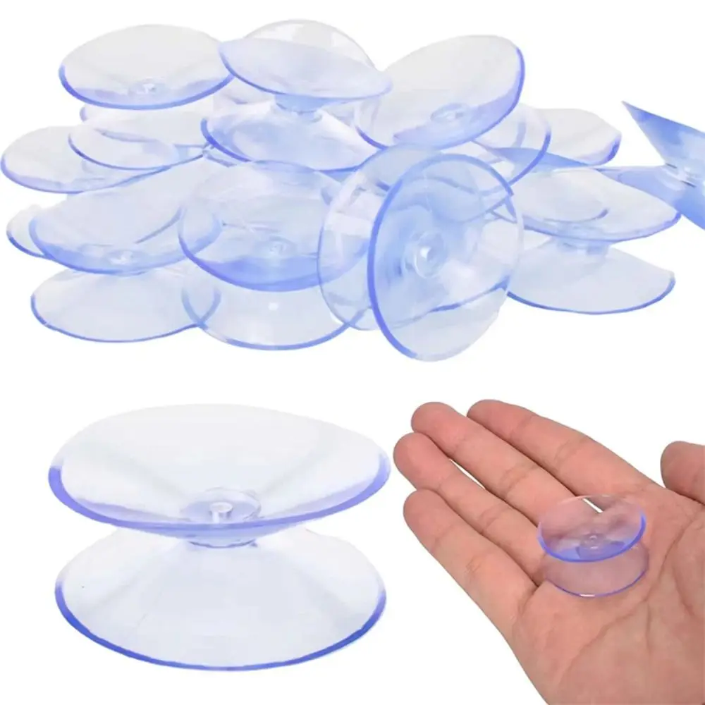 20Pcs Top Spacer PVC Double-Sided Suction Cup Non-Slip Vacuum Vacuum Suckers Transparent Without Trace Sucker Pad Bathroom