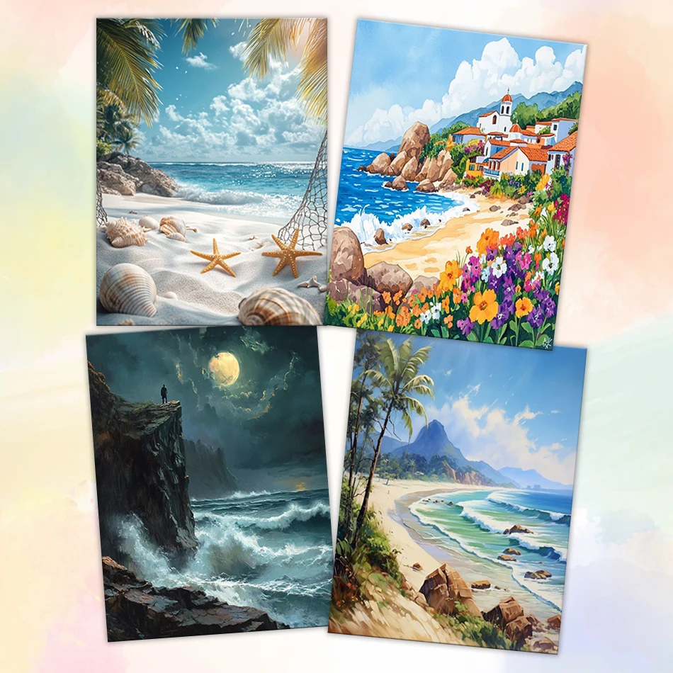 

GATYZTORY Oil Painting By Numbers Arts Crafts 40x50cm Landscape Decorative Paintings On Canvas Handiwork Acrylic Paints Wall Art