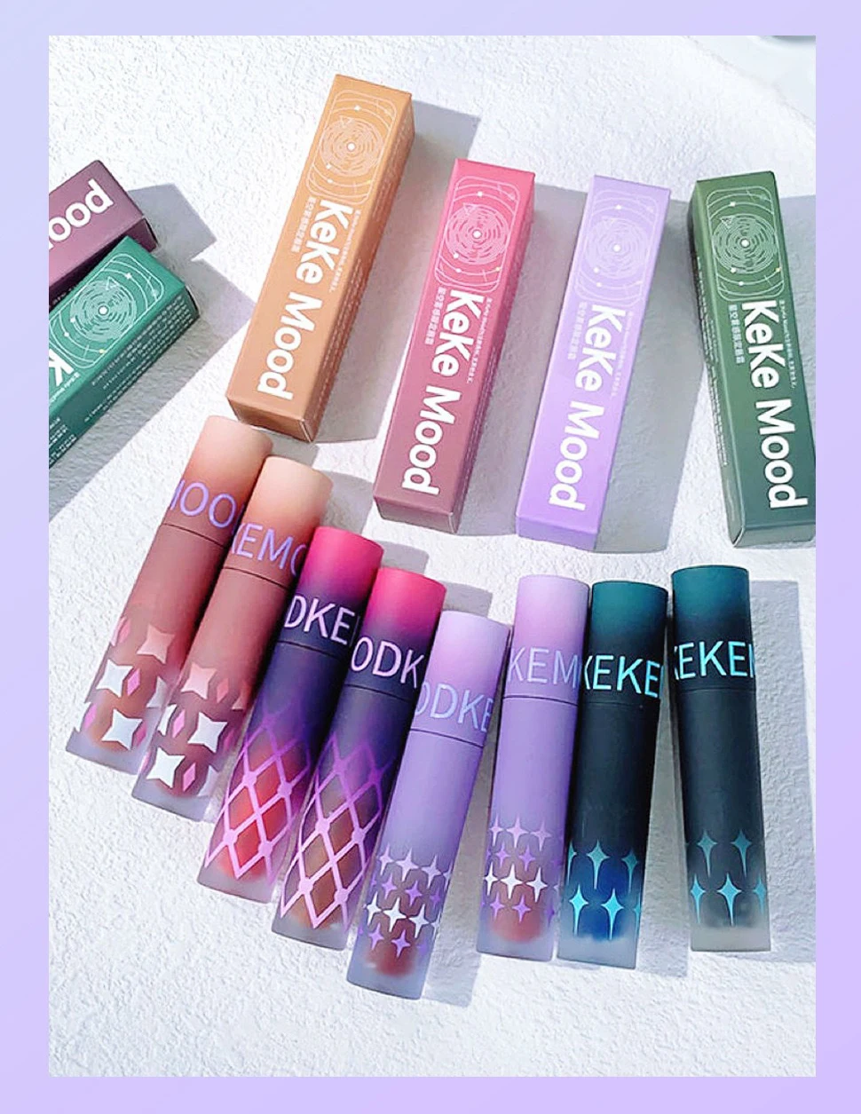 Matte Dark Red Lip Makeup Matte Black Brown Black Blue Gothic Velvet Lip Gloss Waterproof Moisturize Non-stick Cup Lipstick Tint