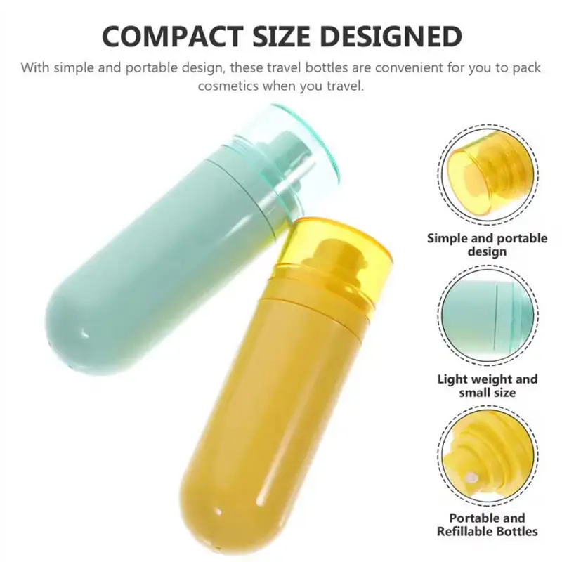 3Pcs/Set Refillable Bottle 50ml  Soft Lotion Container Squeeze Tube Empty Bottle Portable Travel Shampoo Bottle