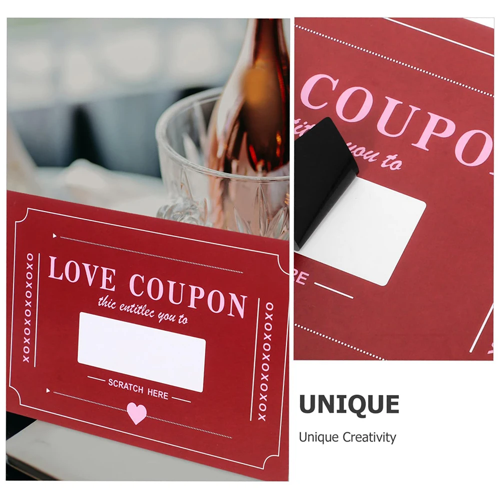 30 ورقة/مجموعة من بطاقات التاريخ للخدش، كوبونات الحب، حفلات إبداعية، تذاكر ألعاب ممتعة لذكرى عيد ميلاد الزفاف بنفسك