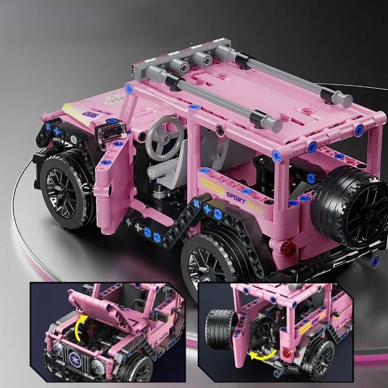 1:18 Classic Super City Racing Car Building Blocks Auto sportive Mattoni Set di veicoli Giocattolo tecnico fai da te per regalo per bambini