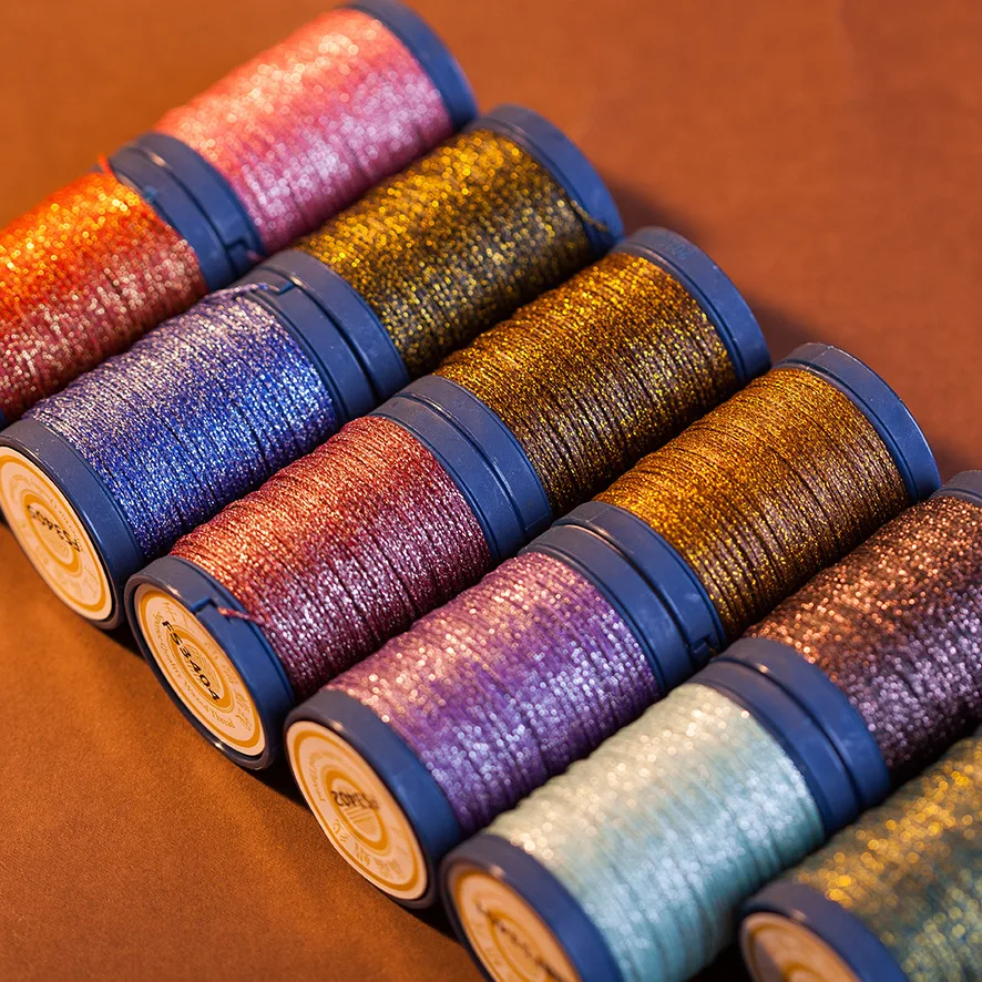 

60M High-end 0.5mm Gold Sprinkled Thread,Handmade DIY Cultural Toy String Weaving Thread,Colored Jade Pendant Wax Thread