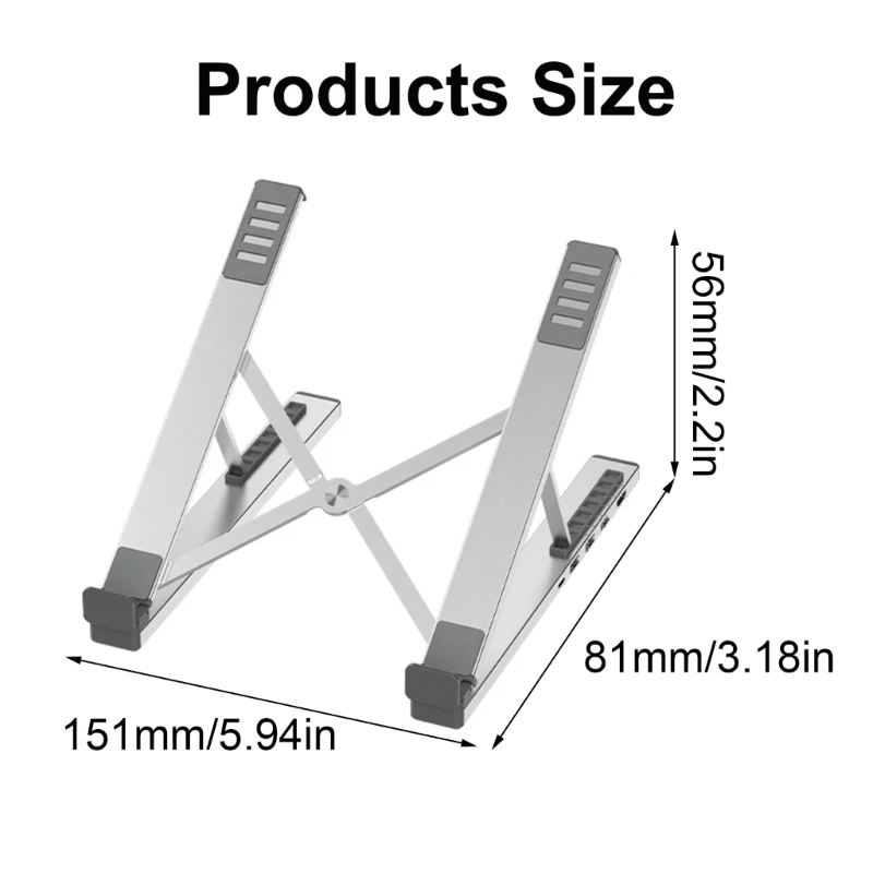 Imagem -06 - Suporte para Laptop Vários Níveis com Doca Expansão Transferência Rápida Dados Compartilhamento Tela Suporte