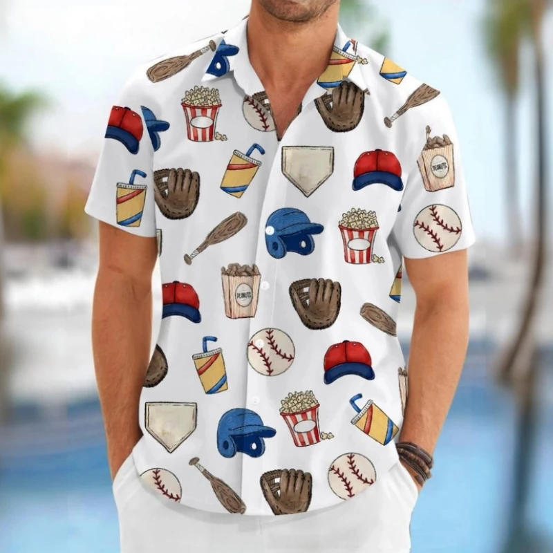 Camisa de manga corta con estampado 3d para hombre, ropa hawaiana informal de playa, de gran tamaño, a la moda, 2024