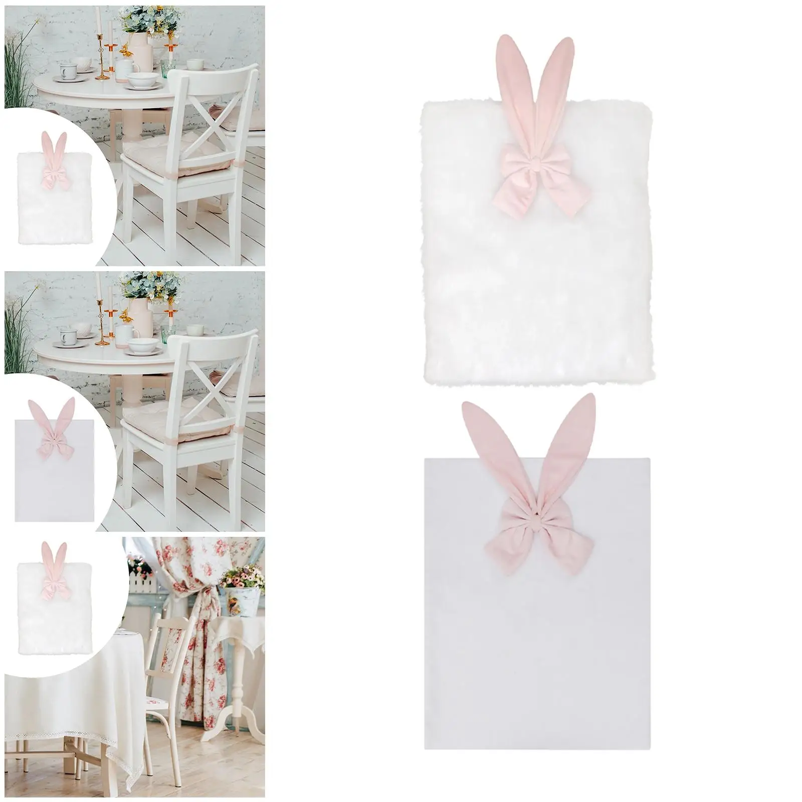 

Пасхальный эластичный чехол на стул с милым кроликом для кухни и дома в стиле фермерского дома