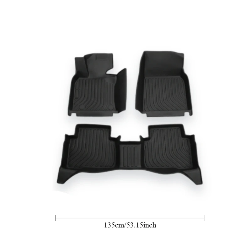 TPE Car Floor Mats For Toyota Camry XV70 Hybrid 2018-2023 LHD Rear seat integrated Models Floor Mats Cargo Liner TPE view 2